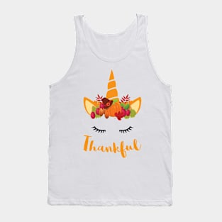 Unicorn Thanksgiving Women and Toddler Fall T-Shirt Thankful Tank Top